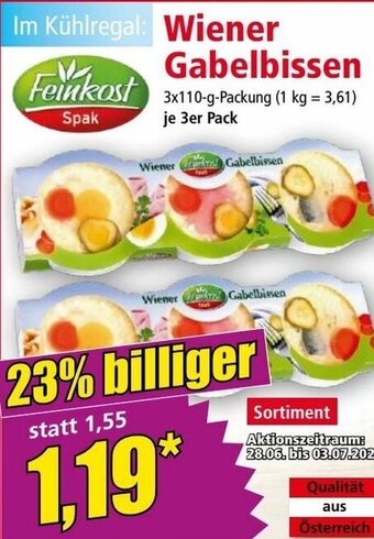 Norma Wiener Gabelbissen Angebot