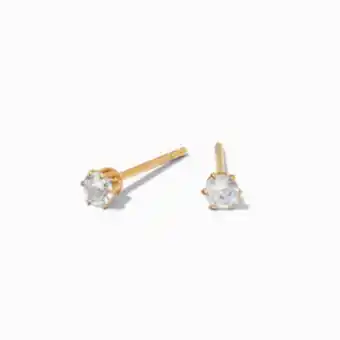 Claire's Gold titanium cubic zirconia cupcake stud earrings Angebot