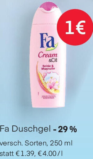 MPreis Fa Duschgel 250 ml Angebot