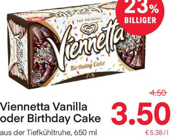 MPreis Viennetta Vanilla oder Birthday Cake 650 ml Angebot