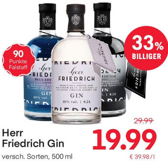 MPreis Herr Friedrich Gin 500 ml Angebot