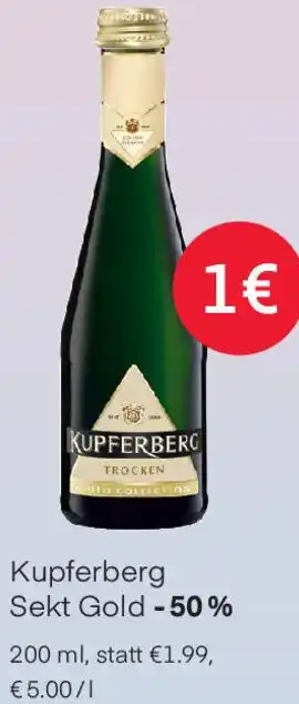 MPreis Kupferberg Sekt Gold 200 ml Angebot