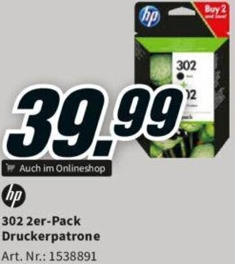 Media Markt hp 302 2er-Pack Druckerpatrone Angebot