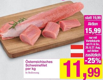 Sutterlüty Österreichisches Schweinefilet Per Kg Angebot