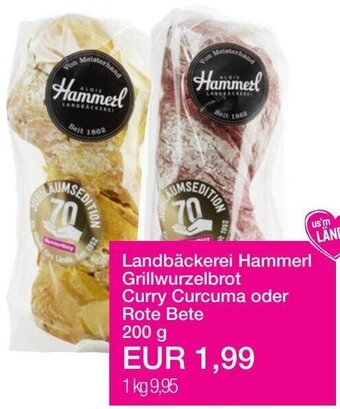 Sutterlüty Landbäckerei Hammerl Grillwurzelbrot Curry Curcuma oder Rote Bete 200 g Angebot