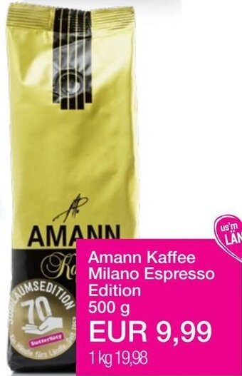 Sutterlüty Amann Kaffee Milano Espresso Edition 500 g Angebot