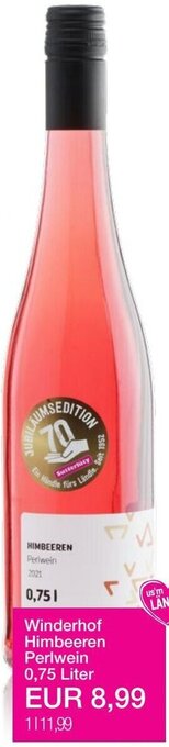 Sutterlüty Winderhof Himbeeren Perlwein 0,75 Liter Angebot