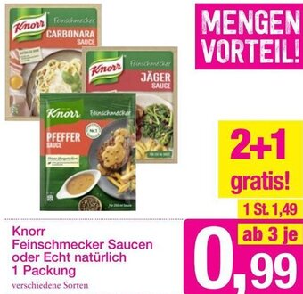 Sutterlüty Knorr Feinschmecker Saucen oder Echt Natürlich Angebot