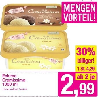 Sutterlüty Eskimo Cremissimo 1000 ml Angebot