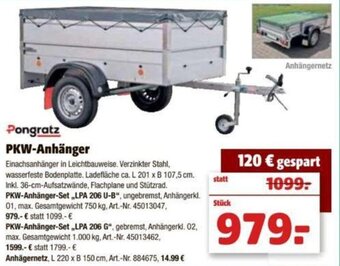 Hagebau PKW-Anhänger Angebot