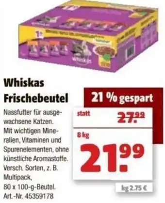 Hagebau Whiskas Frischebeutel Angebot