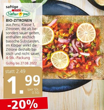 SPAR Gourmet Bio-Zitronen Angebot