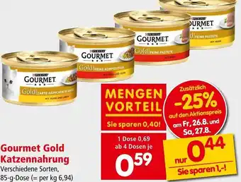 Interspar Gourmet Gold Katzennahrung 85 g Angebot