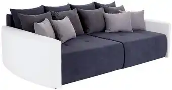 Möbelix Megasofa mit schlaffunktion, bettkasten und kissen havanna Angebot