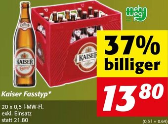Strasser Markt Kaiser Fasstyp 20 x 0,5 l Angebot