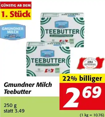 Strasser Markt Gmundner Milch Teebutter 250 g Angebot