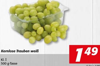 Strasser Markt Kernlose Trauben Weiß 500 g Angebot