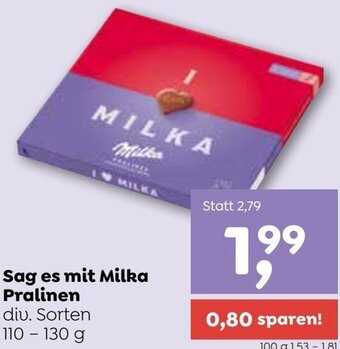 ADEG Sag es mit Milka Pralinen 110-130 g Angebot