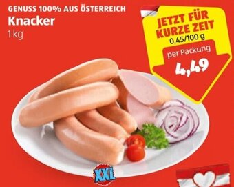 Hofer Knacker 1 kg Angebot