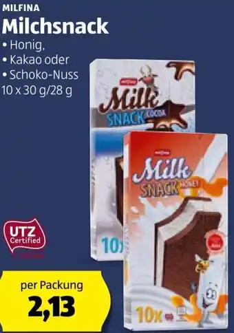 Hofer Milchsnack 10 x 30 g/ 28 g Angebot