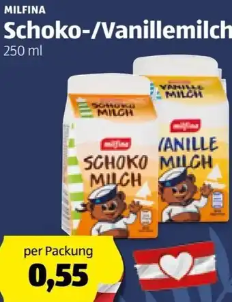 Hofer Schoko-/Vanillemilch 250 ml Angebot