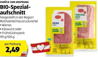 Hofer Bio-Spezial-aufschnitt 110 g/ 100 g Angebot