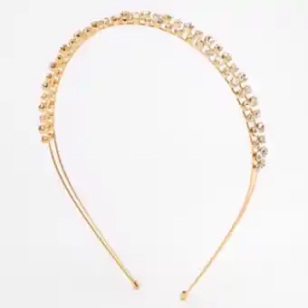 Claire's Gold two row rhinestone headband Angebot