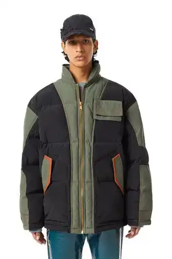 Diesel Gesteppte daunenjacke im colourblock-design Angebot