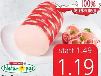 Spar Spar Natur*pur,Bio-Extrawurst Angebot