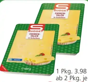 Spar S-Budget Emmentaler In Scheiben 400g Angebot