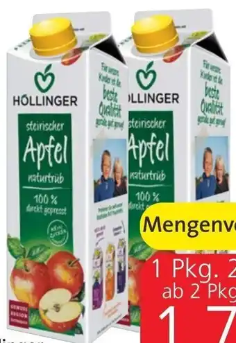 Höllinger Steirischer Apfelsaft Naturtrüb 1 Liter