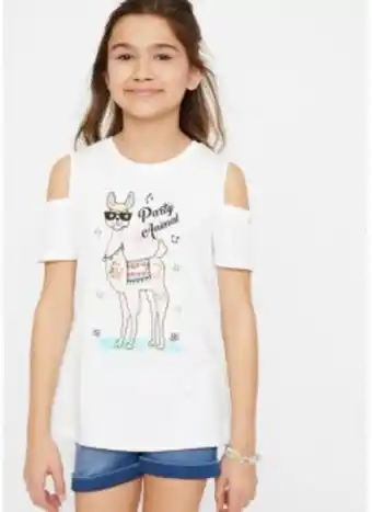 Bonprix Mädchen cold-shoulder-shirt aus bio-baumwolle Angebot