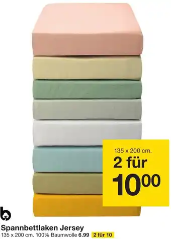 Zeeman Spannbettlaken Jersey 135 x 200 cm Angebot