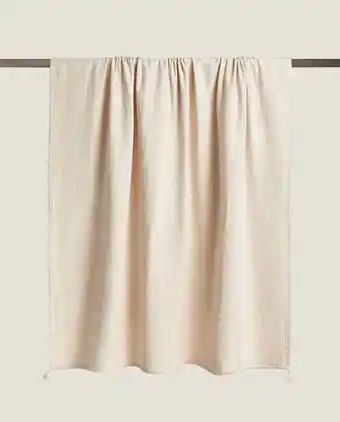 ZARA HOME Decke aus baumwollgaze mit troddeln Angebot
