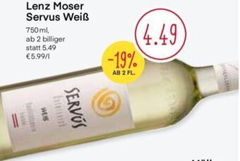 MPreis Lenz Moser Servus Weiß 750 ml Angebot