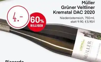 MPreis Müller Grüner Veltliner Kremstal DAC 2020 750ml Angebot