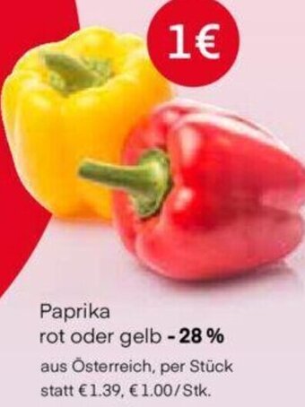 MPreis Paprika rot oder Gelb Angebot
