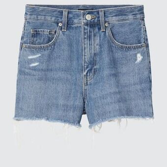 UNIQLO High rise denim shorts Angebot