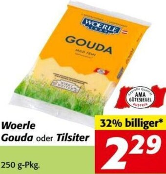 Nah&Frisch Woerle Gouda oder Tilsiter 250 g Angebot