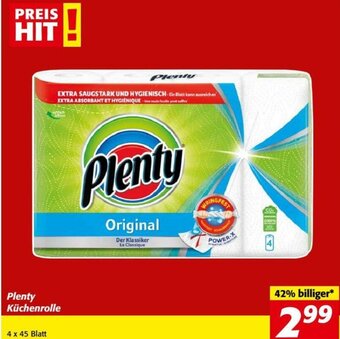 Nah&Frisch Plenty Küchenrolle 4 x 45 Blatt Angebot