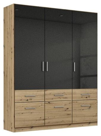 Möbelix Drehtürenschrank 136 cm celle extra, eiche dekor/effektgrau Angebot