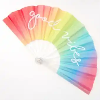 Claire's Good vibes rainbow folding fan Angebot