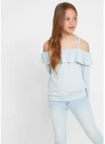 Bonprix Mädchen carmen-shirt mit volants Angebot