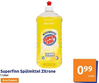 Action Superfinn Spülmittel Zitrone 1 Liter Angebot