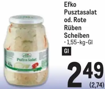 Metro Efko Pusztasalat od. Rote Rüben Scheiben Angebot