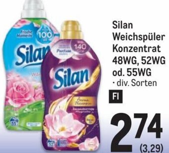 Metro Silan Weichspüler Konzentrat 48WG, 52WG, od. 55WG Angebot