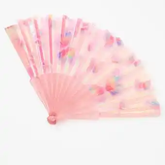 Claire's Butterfly folding fan - pink Angebot