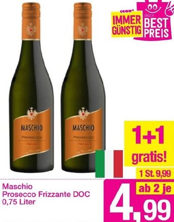 Sutterlüty Maschio Prosecco Frizzante DOC 0,75 Liter Angebot