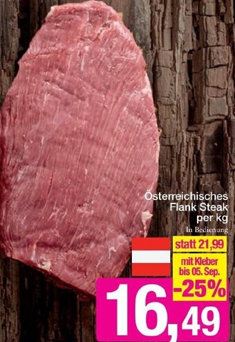 Sutterlüty Österreichisches Flank Steak per kg Angebot