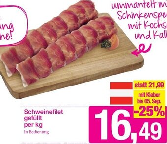 Sutterlüty Schweinefilet Gefüllt per kg Angebot